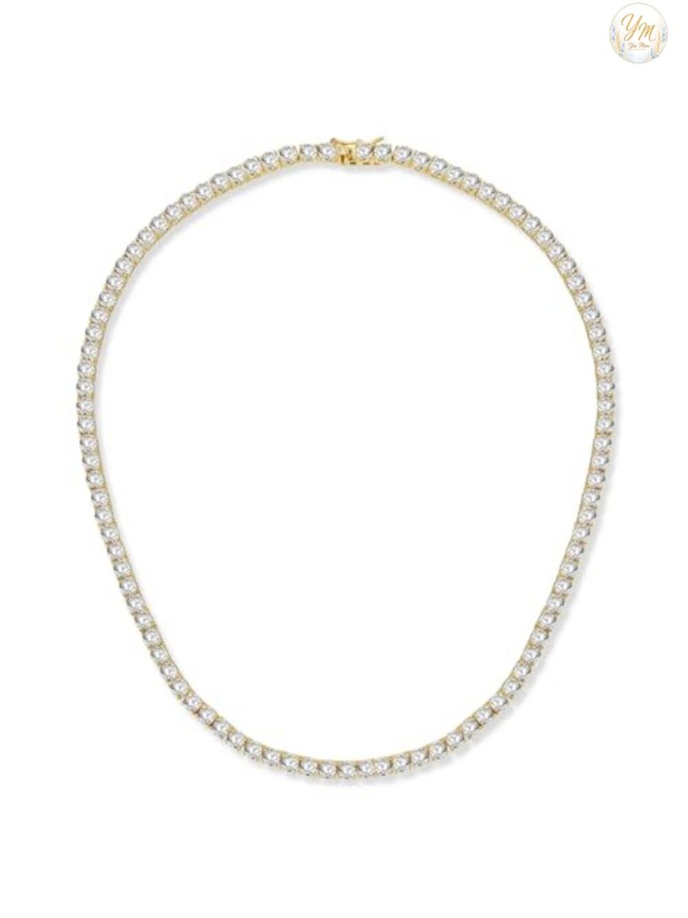 Gemsme 4mm CZ Tennis Necklace 18K Gold Plated
